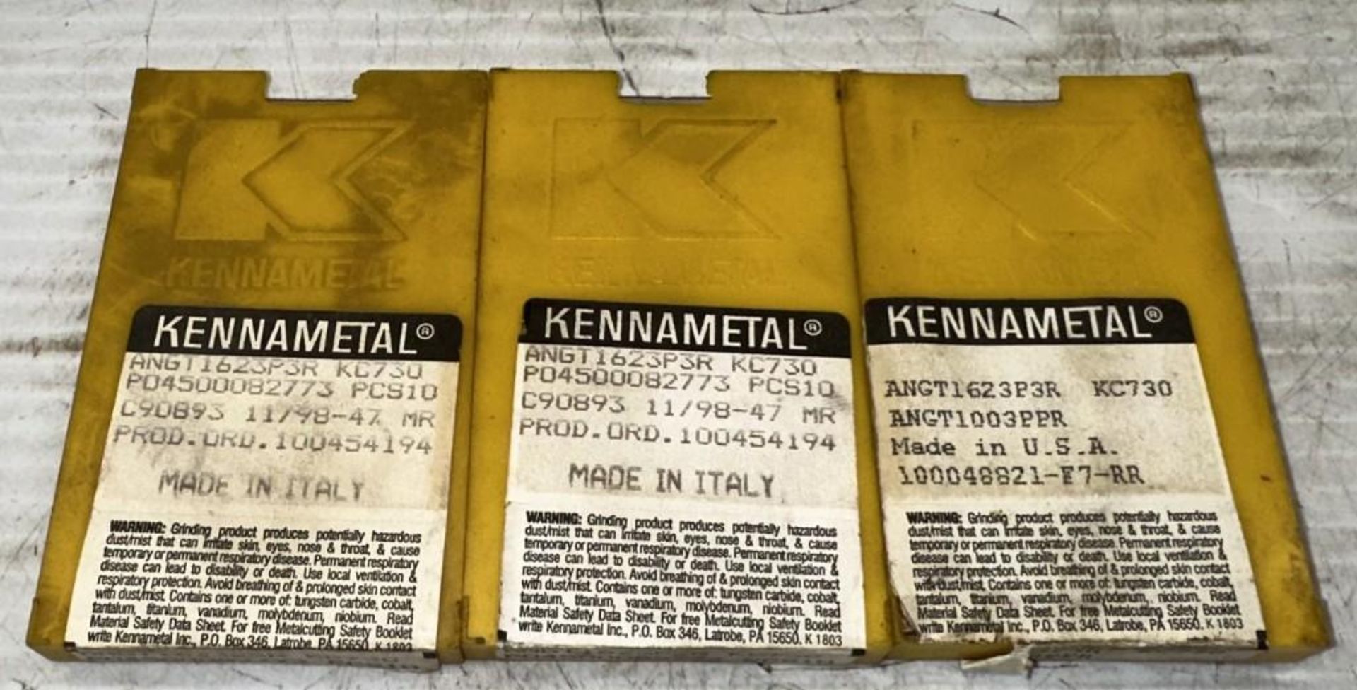 Lot of Kennametal #ANGT1623P3R KC730 Carbide Inserts - Image 3 of 3