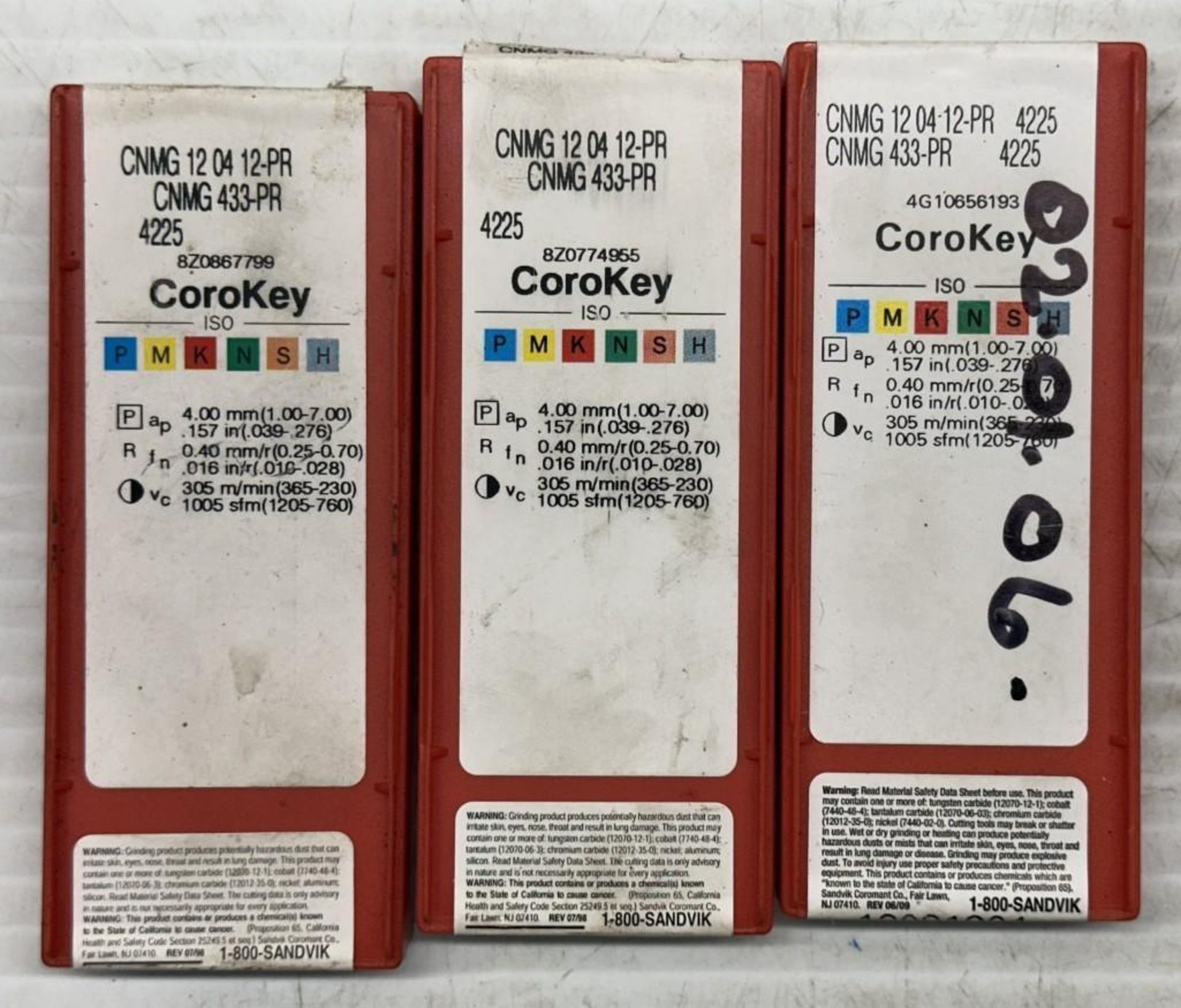 Lot of Sandvik #CNMG 12 04 12-PR Carbide Inserts - Image 3 of 3