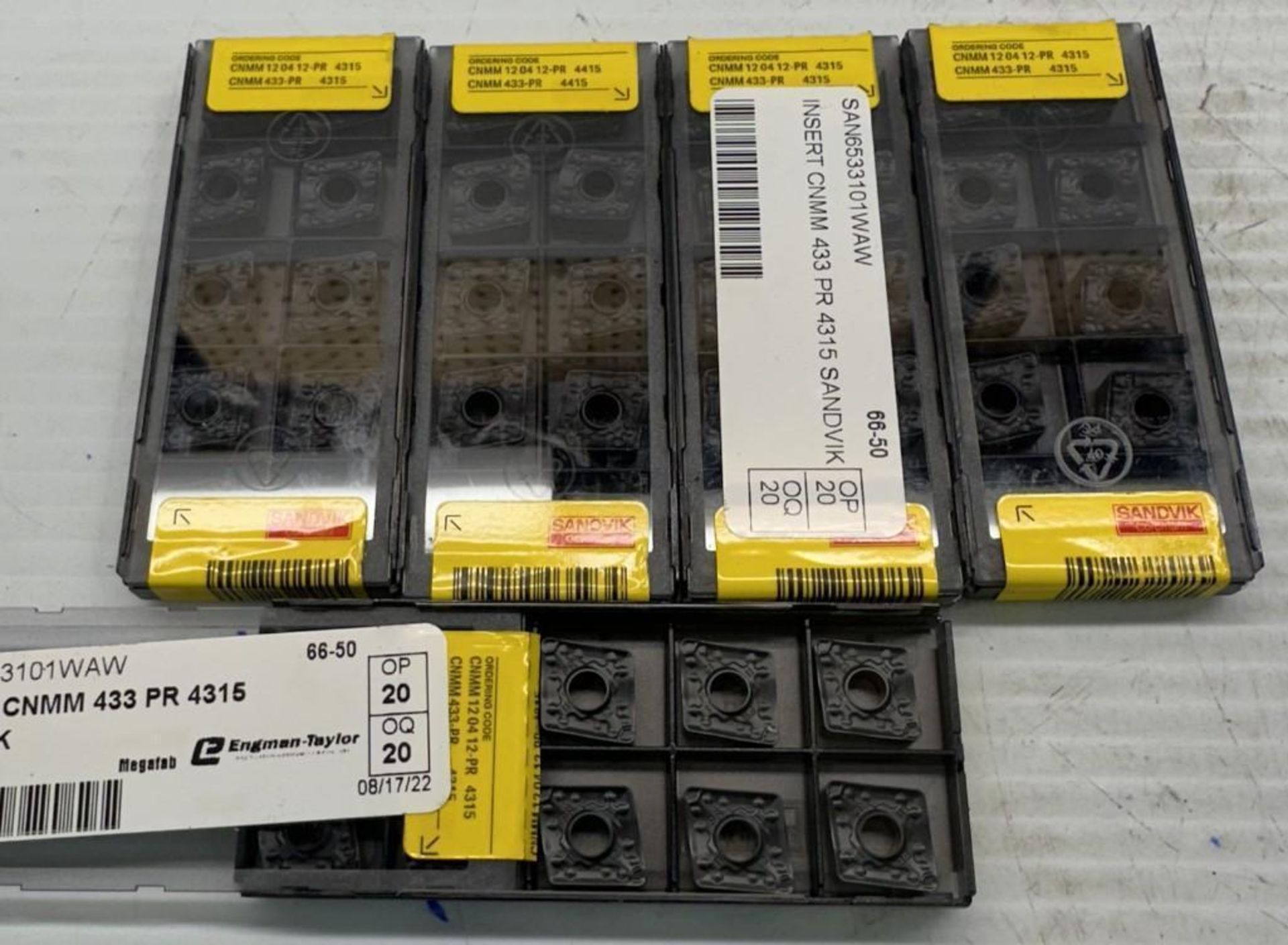 Lot of Sandvik #CNMM 12 04 12-PR Carbide Inserts