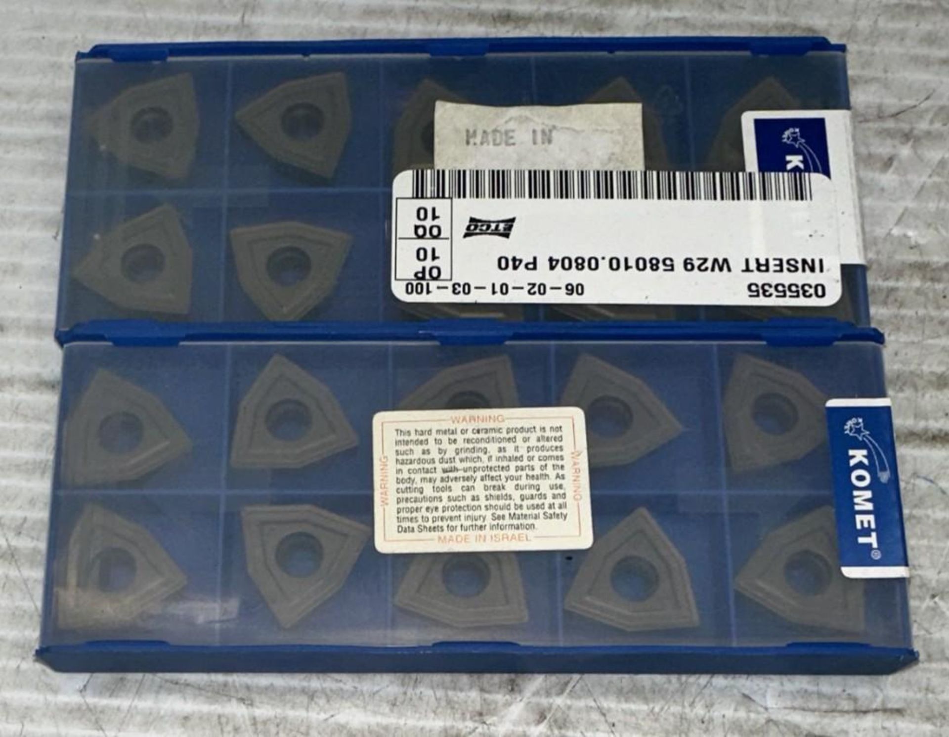 Lot of Komet #W29 58010.0804 Carbide Inserts - Image 2 of 3
