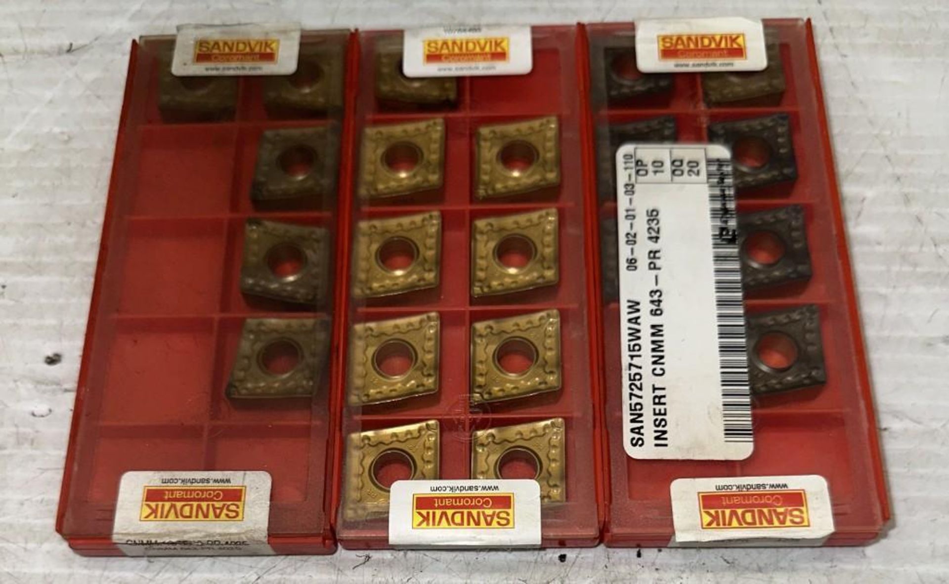 Lot of Sandvik #CNMM 19 06 12-PR Carbide Inserts