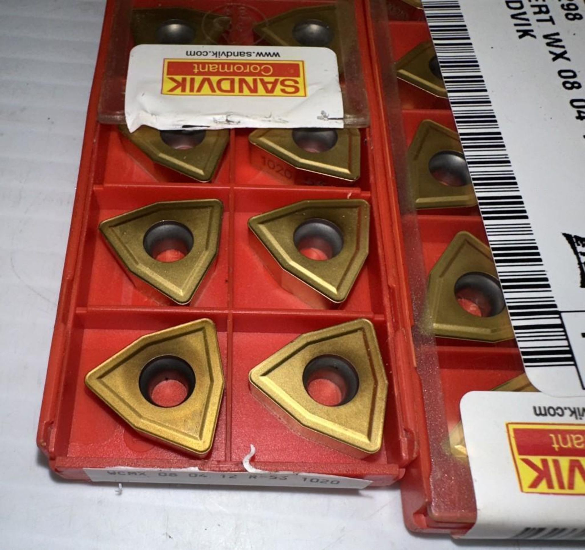 Lot of Sandvik #WCMX 08 04 12R-53 Carbide Inserts - Image 2 of 3