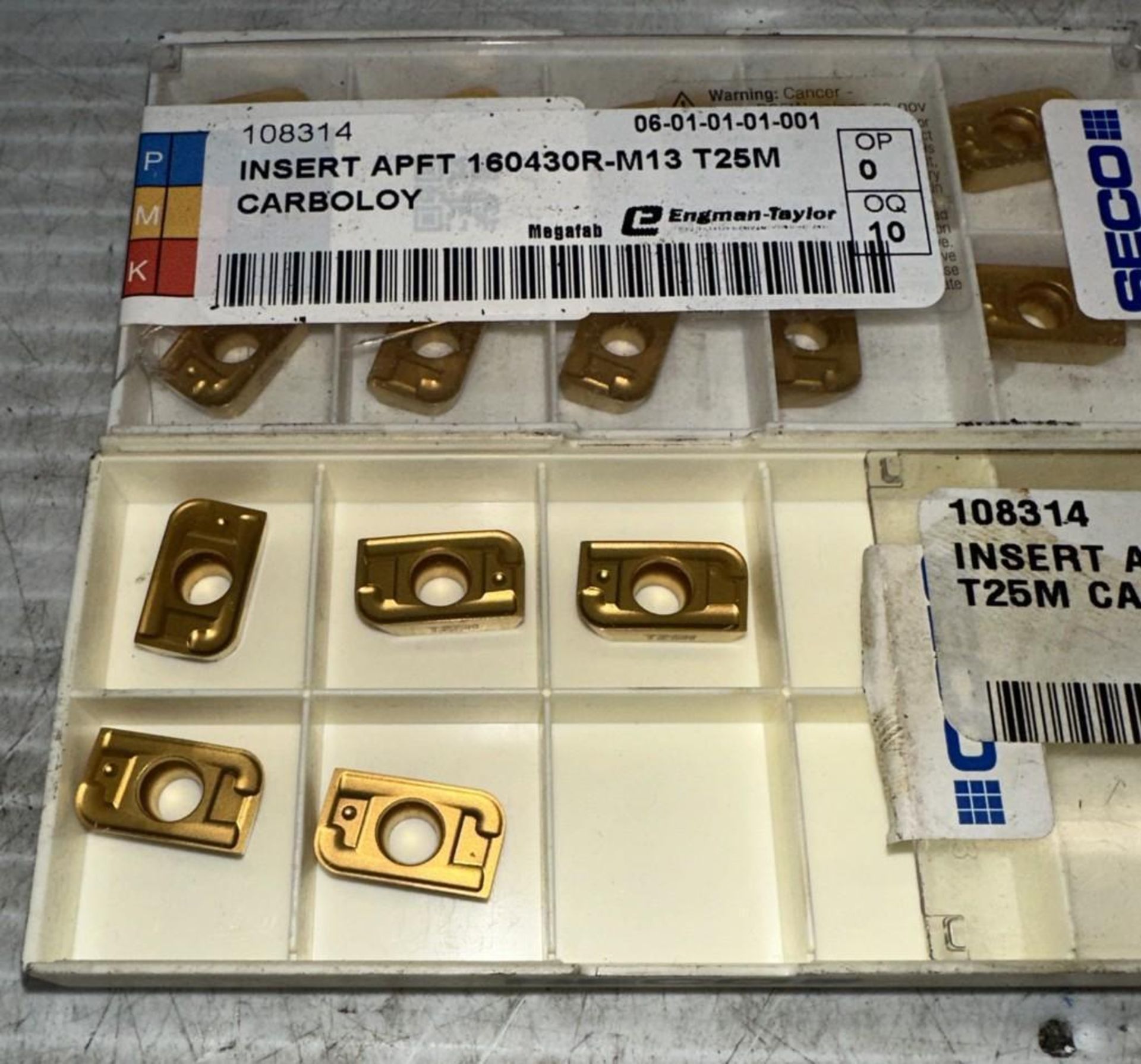 Lot of Seco #APFT160430R-M13 Carbide Inserts - Image 2 of 3