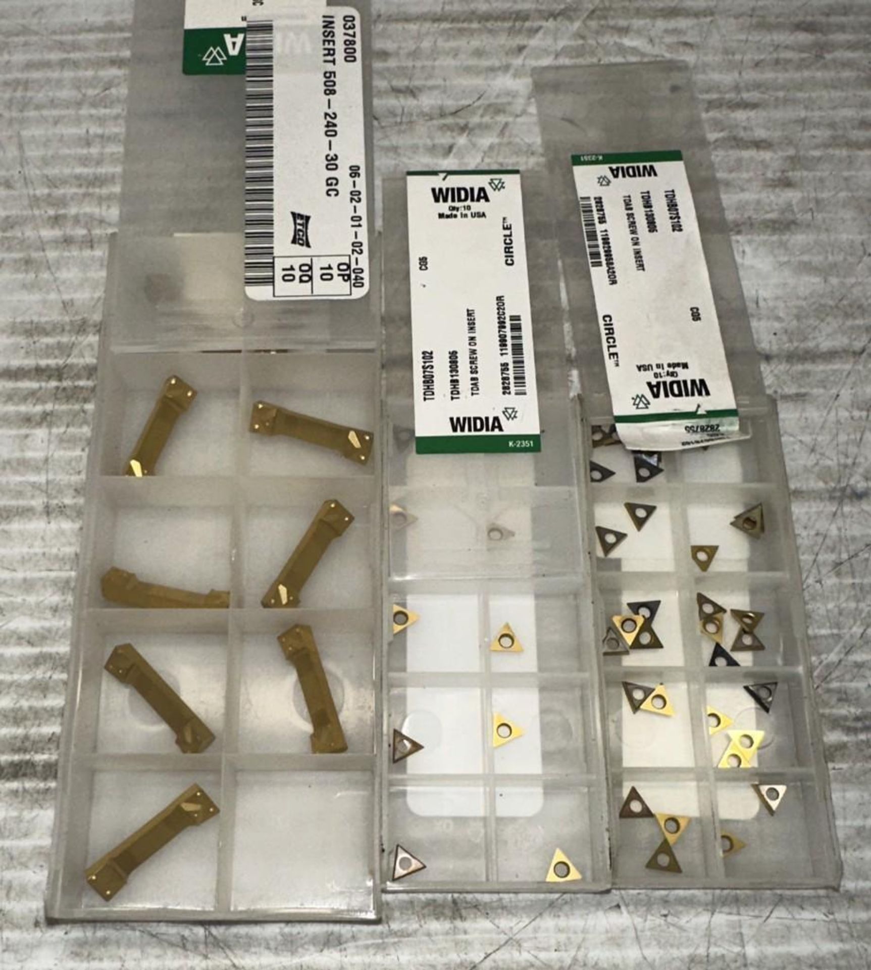 Lot of Misc. Widia Carbide Inserts