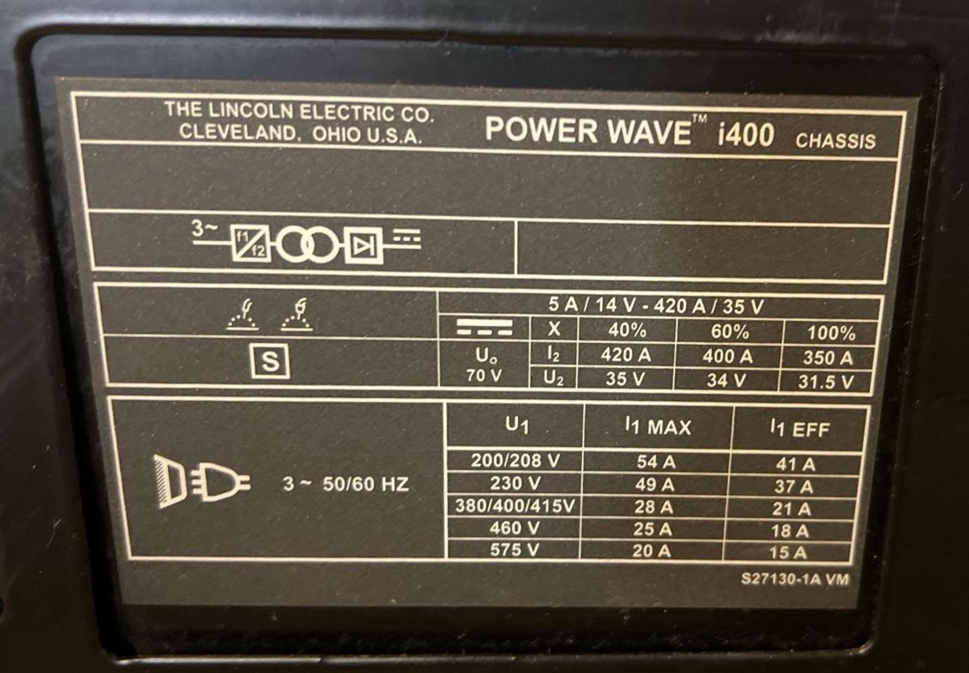 Lincoln Electric Power Wave i400 Power Source - Image 7 of 8