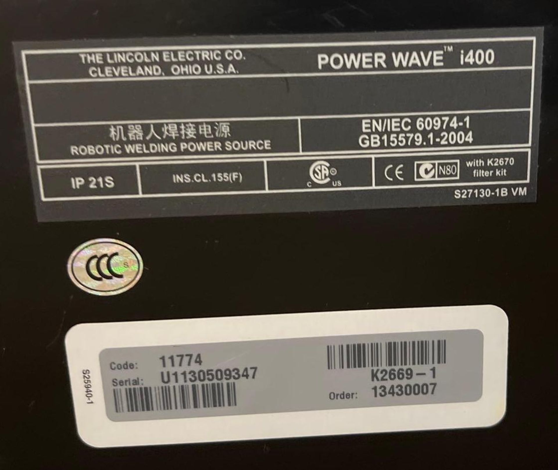 Lincoln Electric Power Wave i400 Power Source - Image 8 of 8