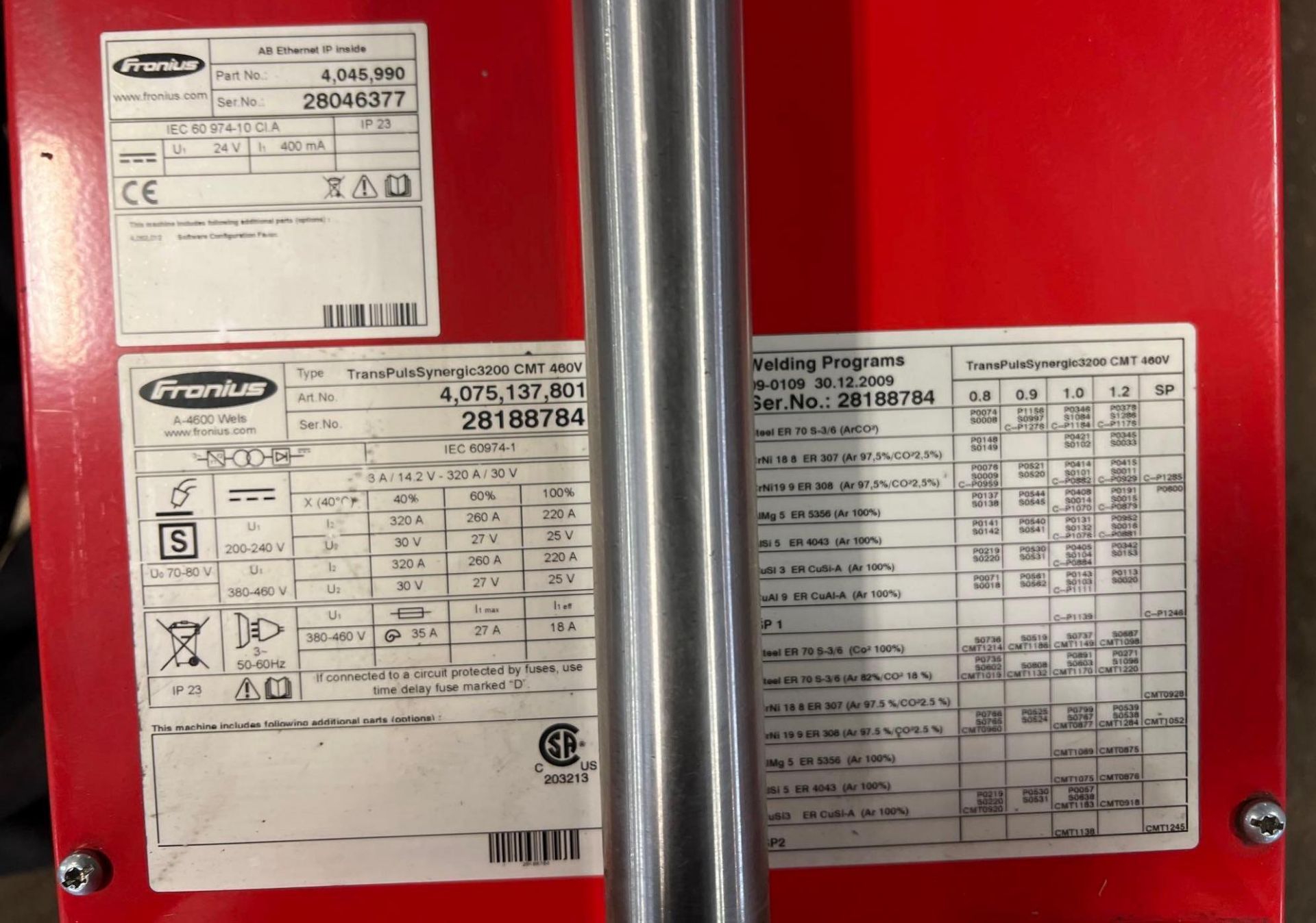 Lot of (2) Fronius Transpuls Synergic 3200 CMT Welder - Image 6 of 8