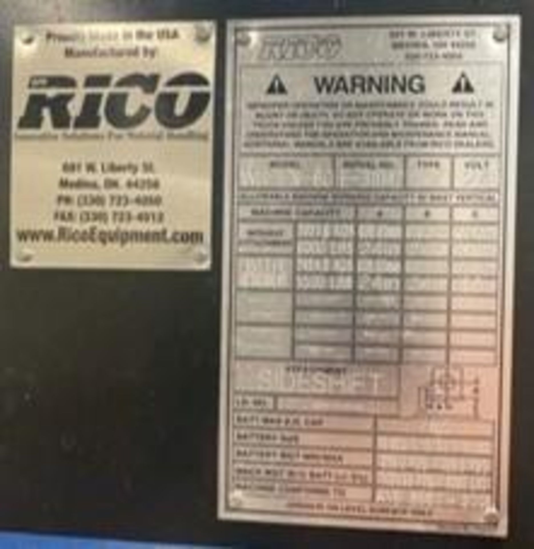 6000 Lb. RICO #WR-EX-60 Electric Pallet Jack - Image 3 of 3