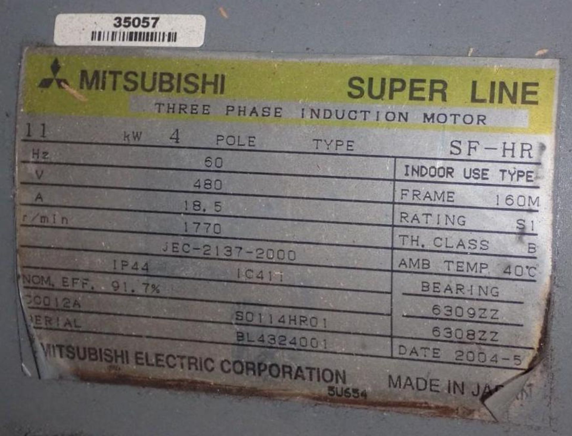 11 KW Mitsubishi #SF-HR Super-Line Motor - Bild 4 aus 4