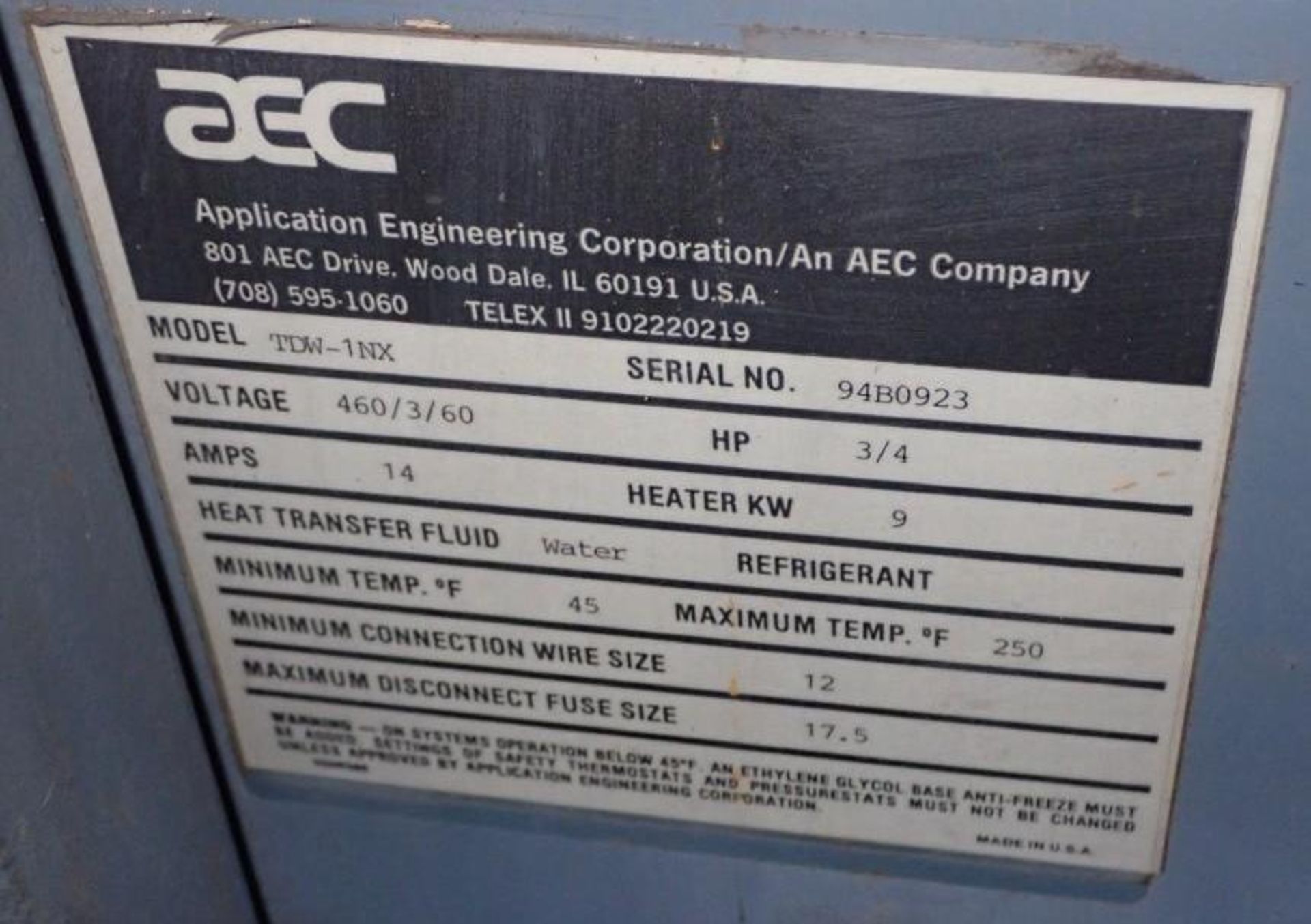 AEC #TDW-1NX Temperature Controller - Image 5 of 5