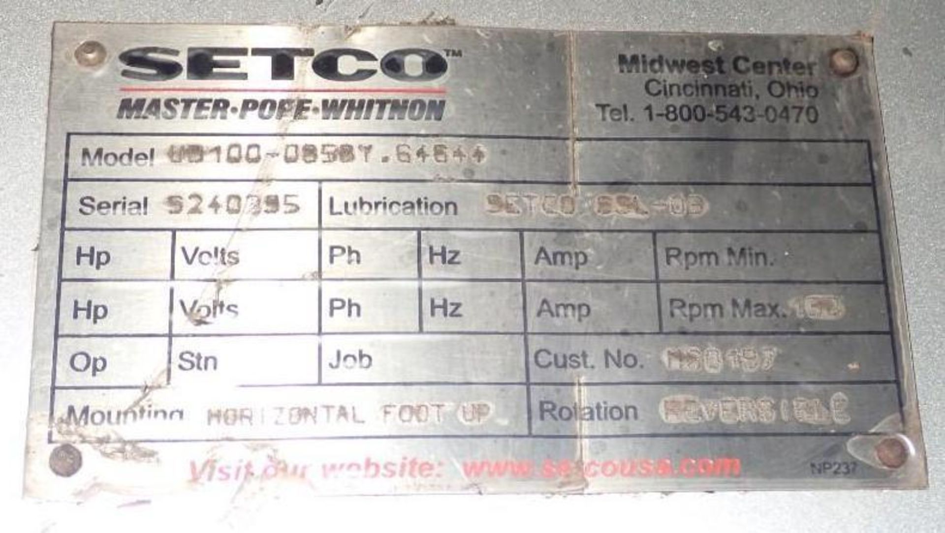 Setco #UB100-085BY.64644 Spindle - Image 4 of 4