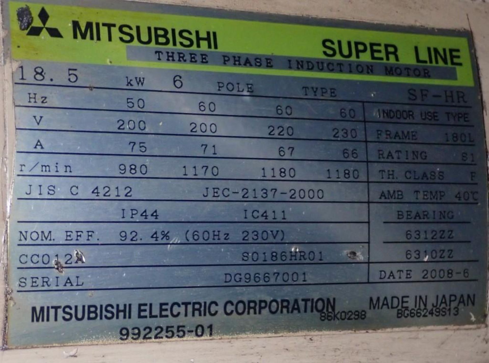 Hydra-Cell #D35XKBGHFHHH Pump w/ Mitsubishi 18.5 KW Motor - Image 5 of 6