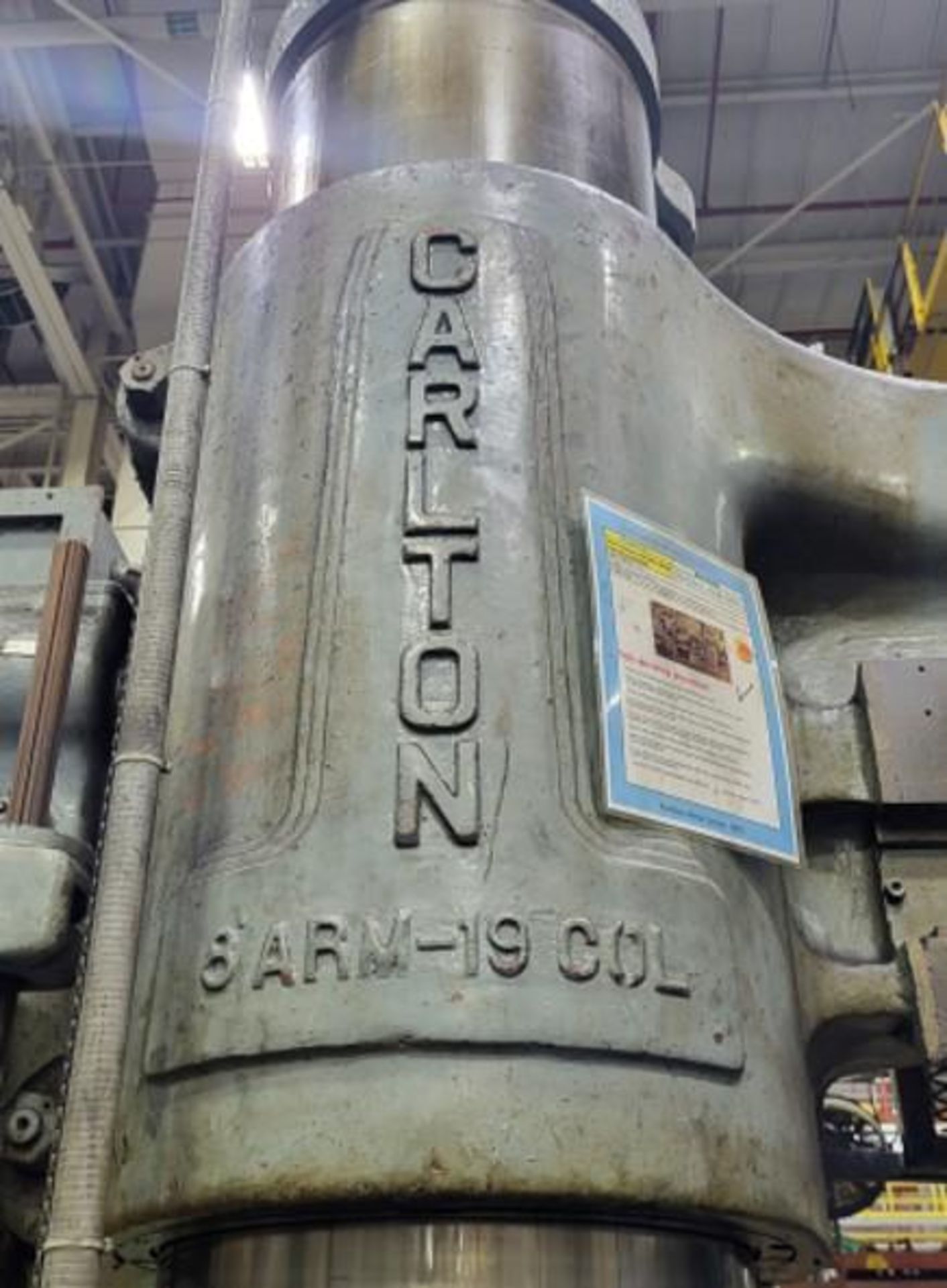8' x 19" Carlton Radial Arm Drill Model 4A - Image 2 of 12