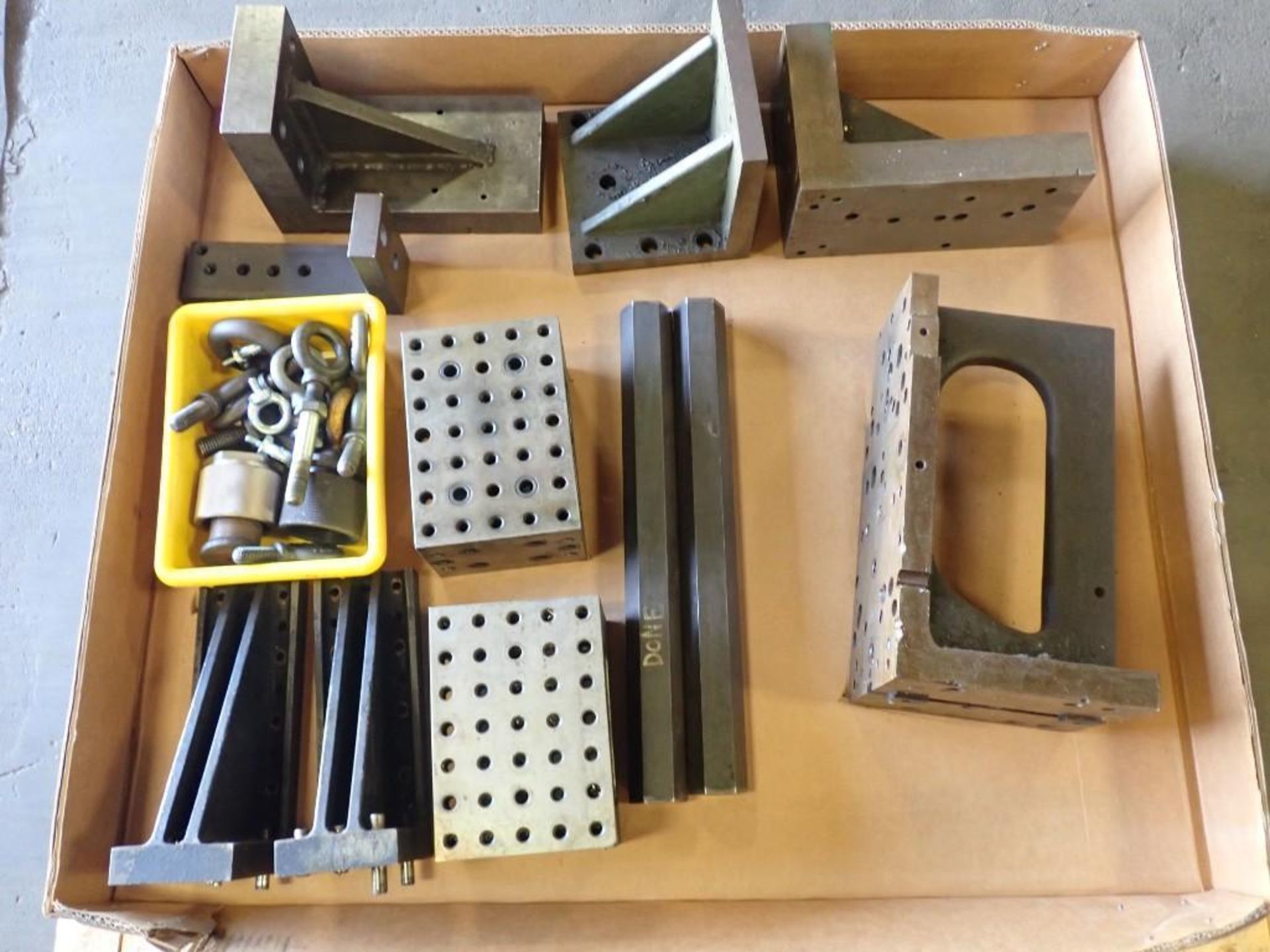 Skid Lot of Right Angle Plates & Misc.