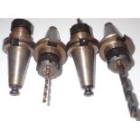 Lot of (4) CAT40 Collet Chucks - ER25