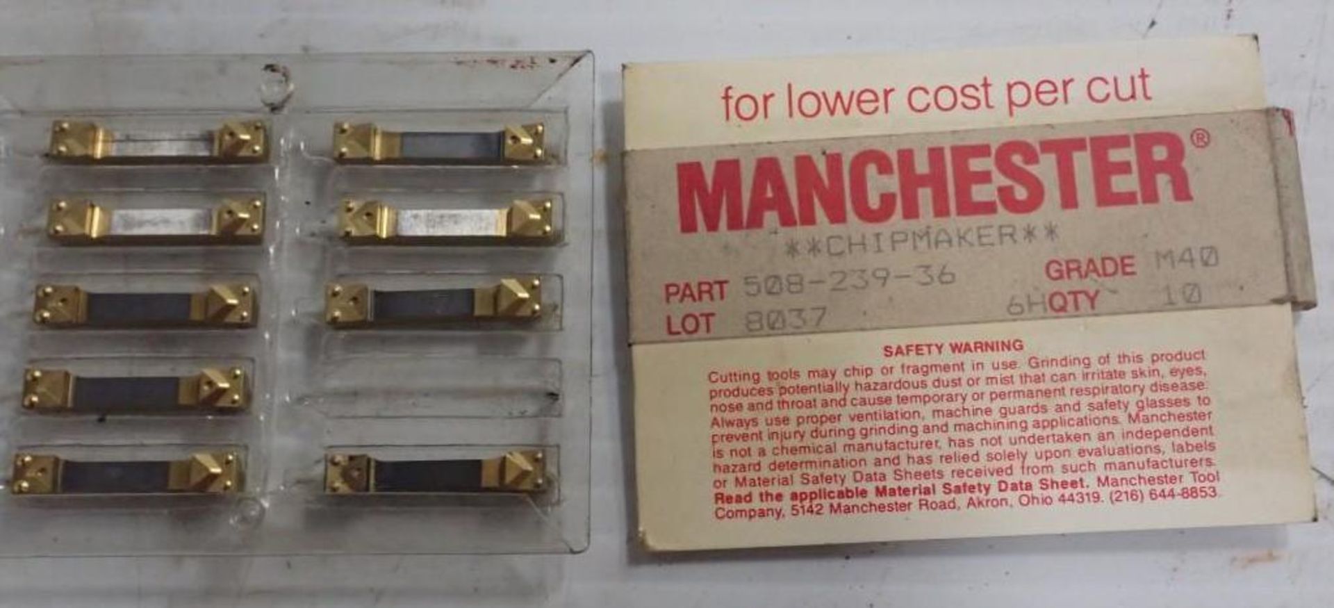 Lot of Manchester Carbide Inserts - Image 7 of 7