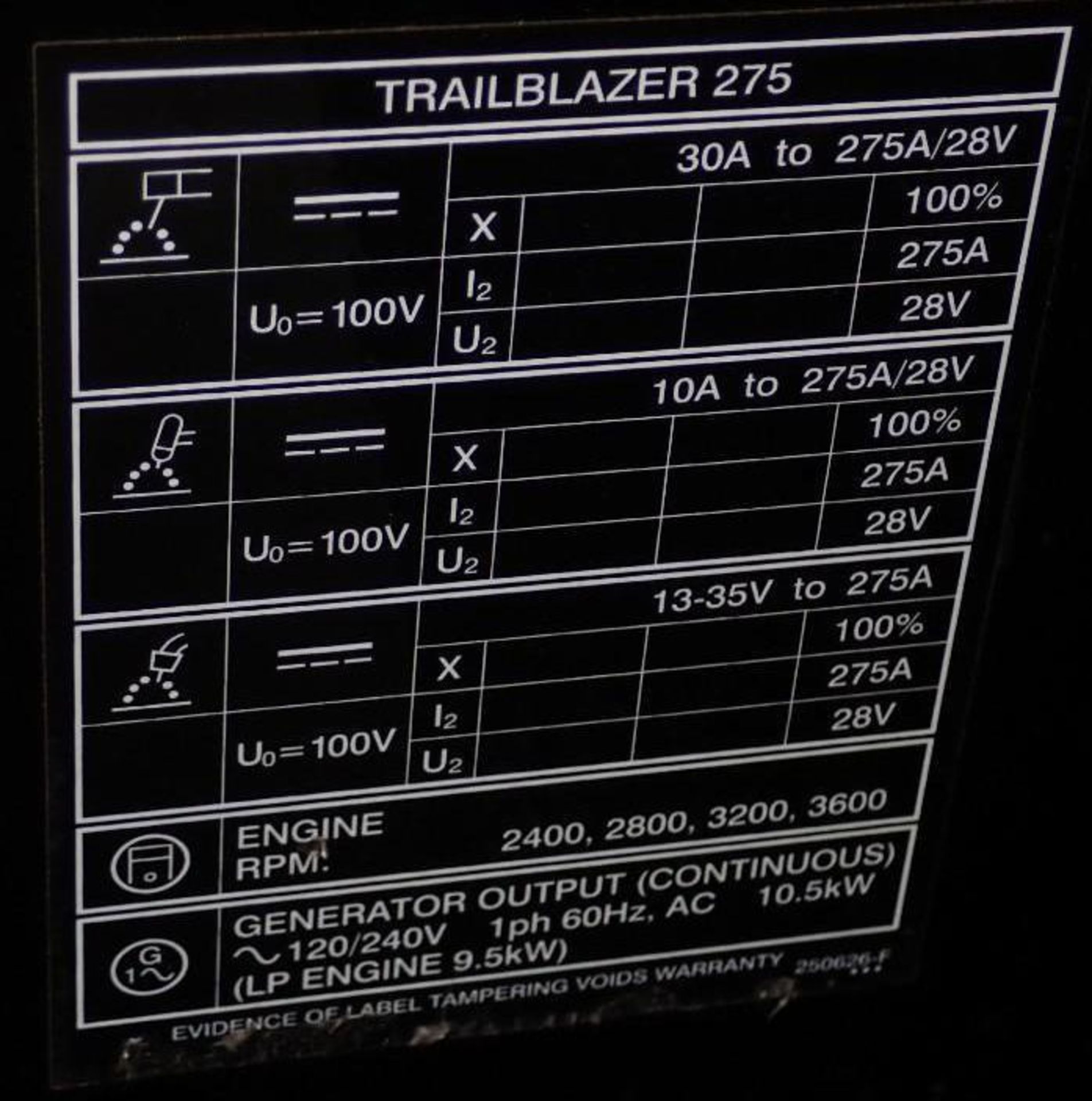 Miller Trailblazer 275 Welder - Image 6 of 6