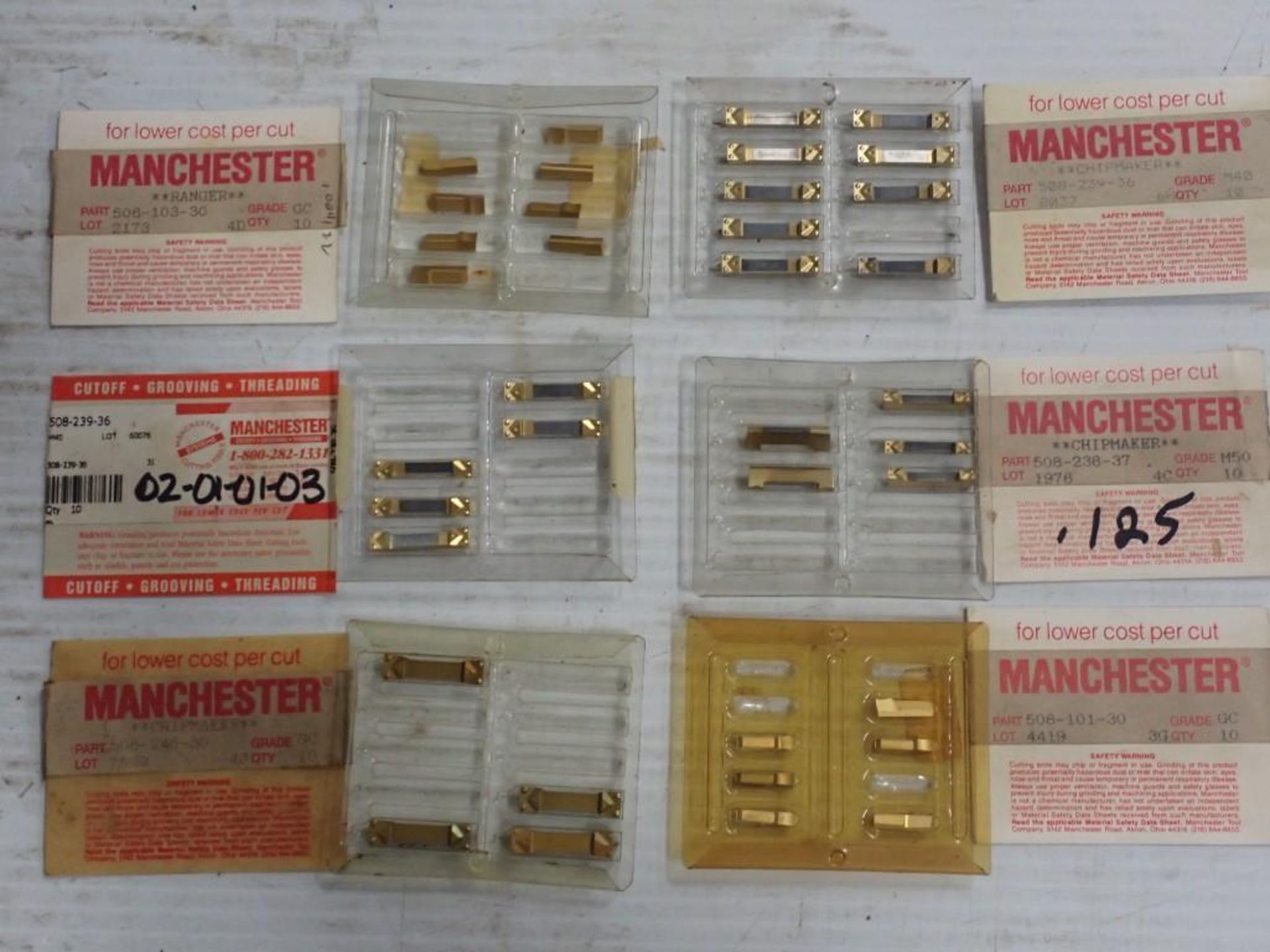 Lot of Manchester Carbide Inserts