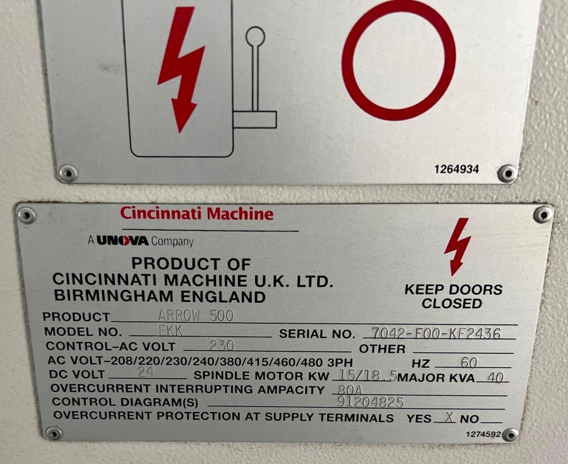 Cincinnati Arrow 500 CNC Vertical Milling Machine - Image 10 of 13