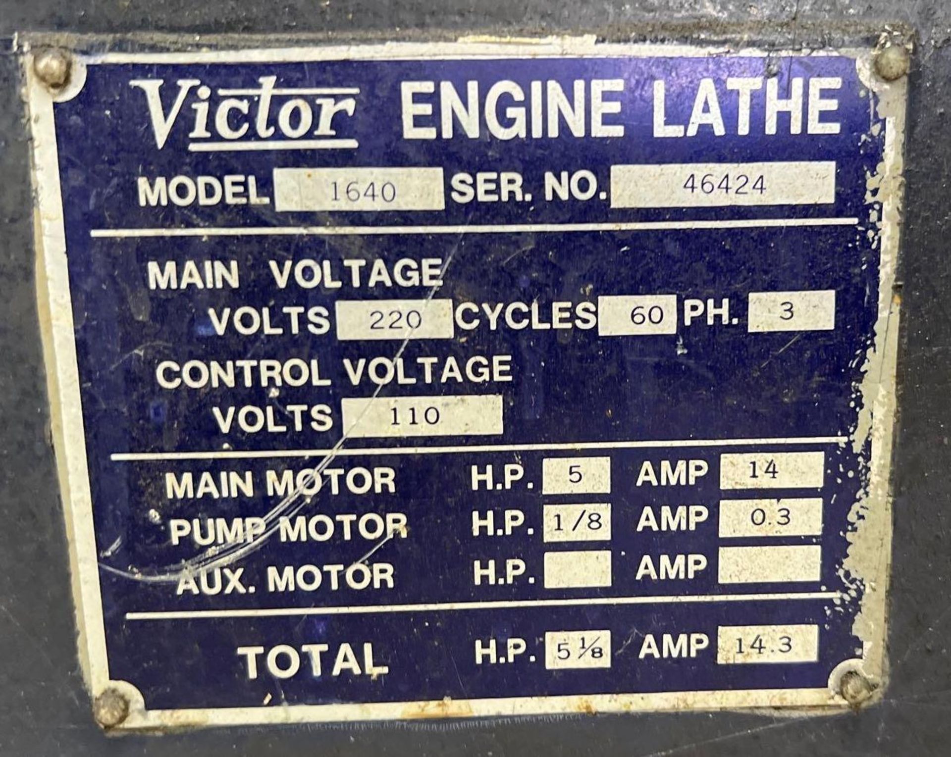 Victor 16" x 40" Engine Lathe - Bild 6 aus 15
