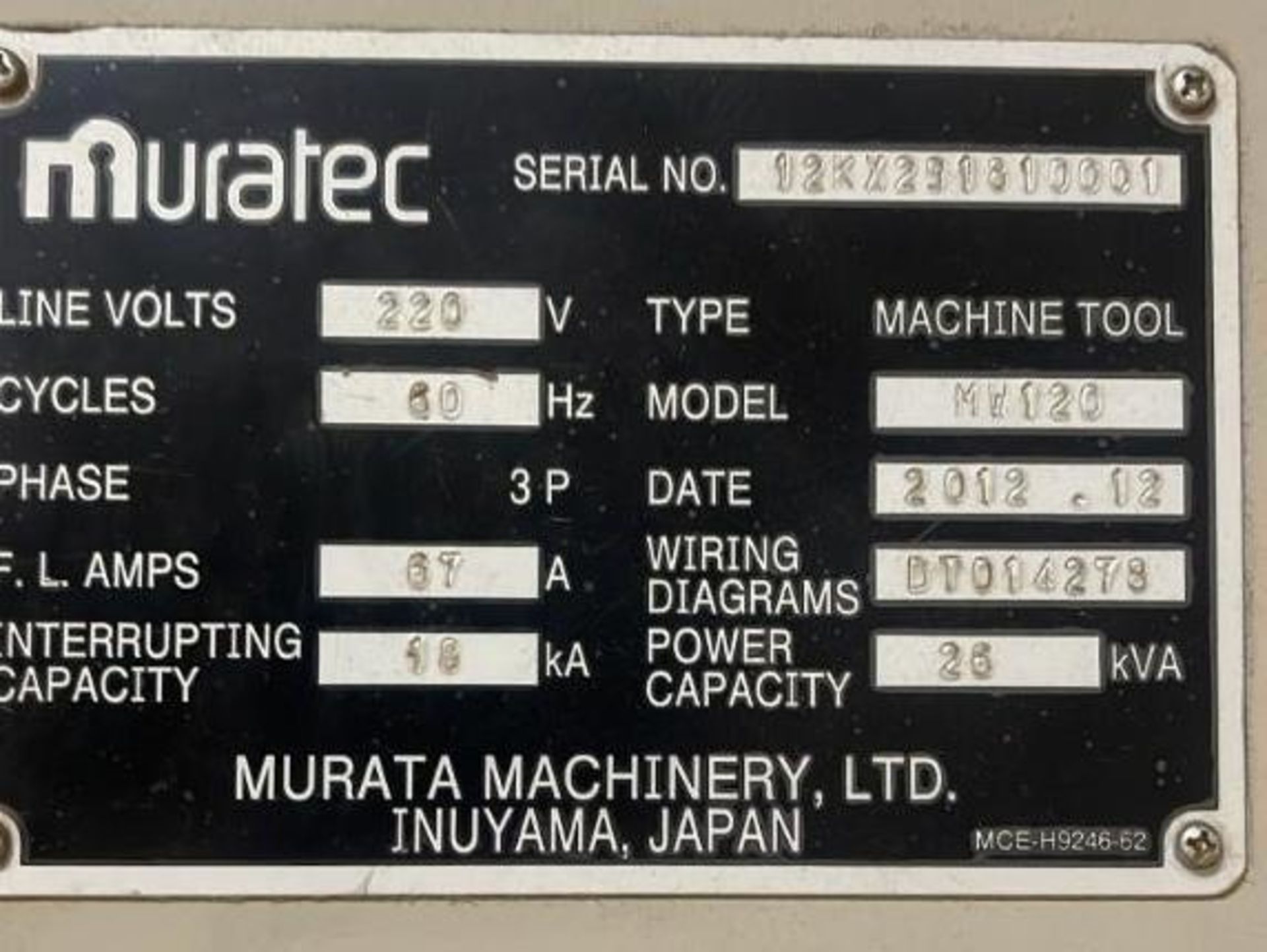 2014 Muratec MW120 Twin Spindle CNC Lathe - Bild 2 aus 6