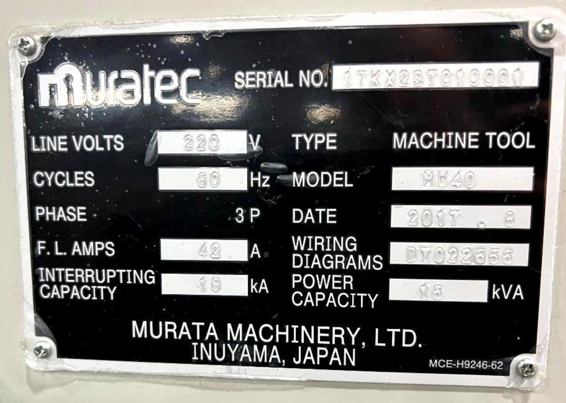 *NEW 2017* Muratec #MW40 Twin Spindle CNC Turning Center - Image 2 of 19