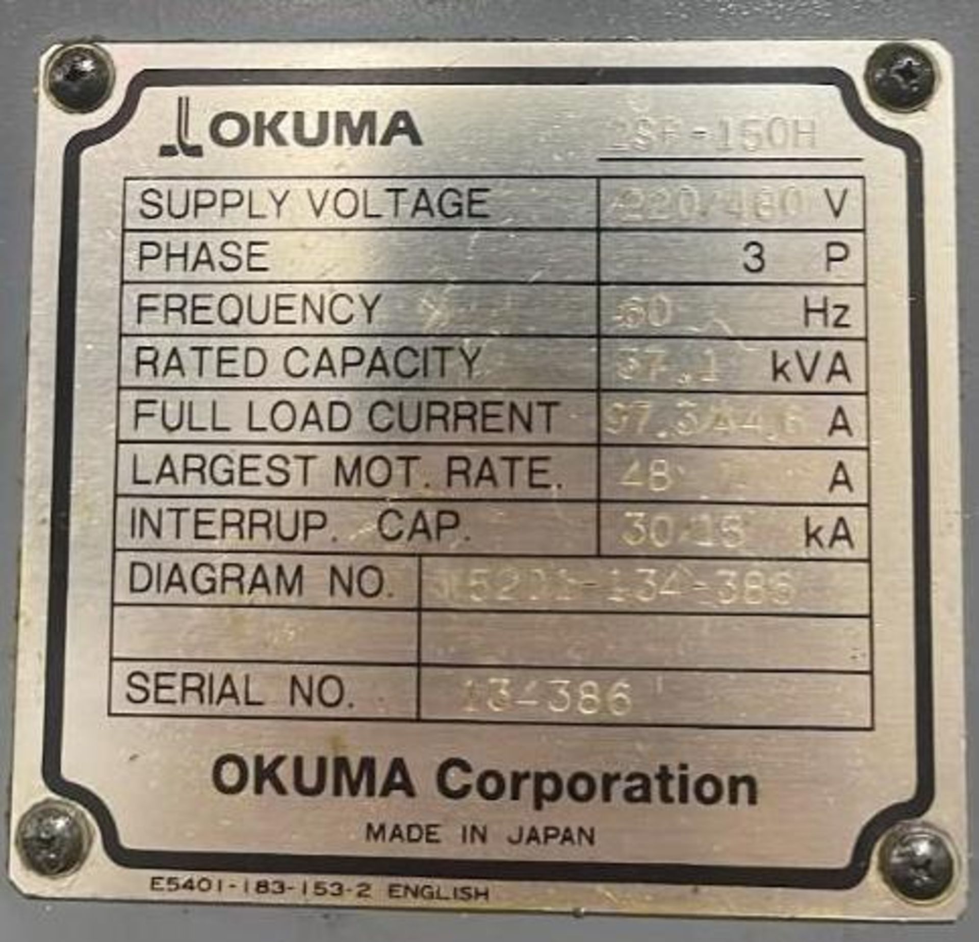 2007 Okuma 2SP-150H Twin Spindle CNC Lathe - Image 4 of 7