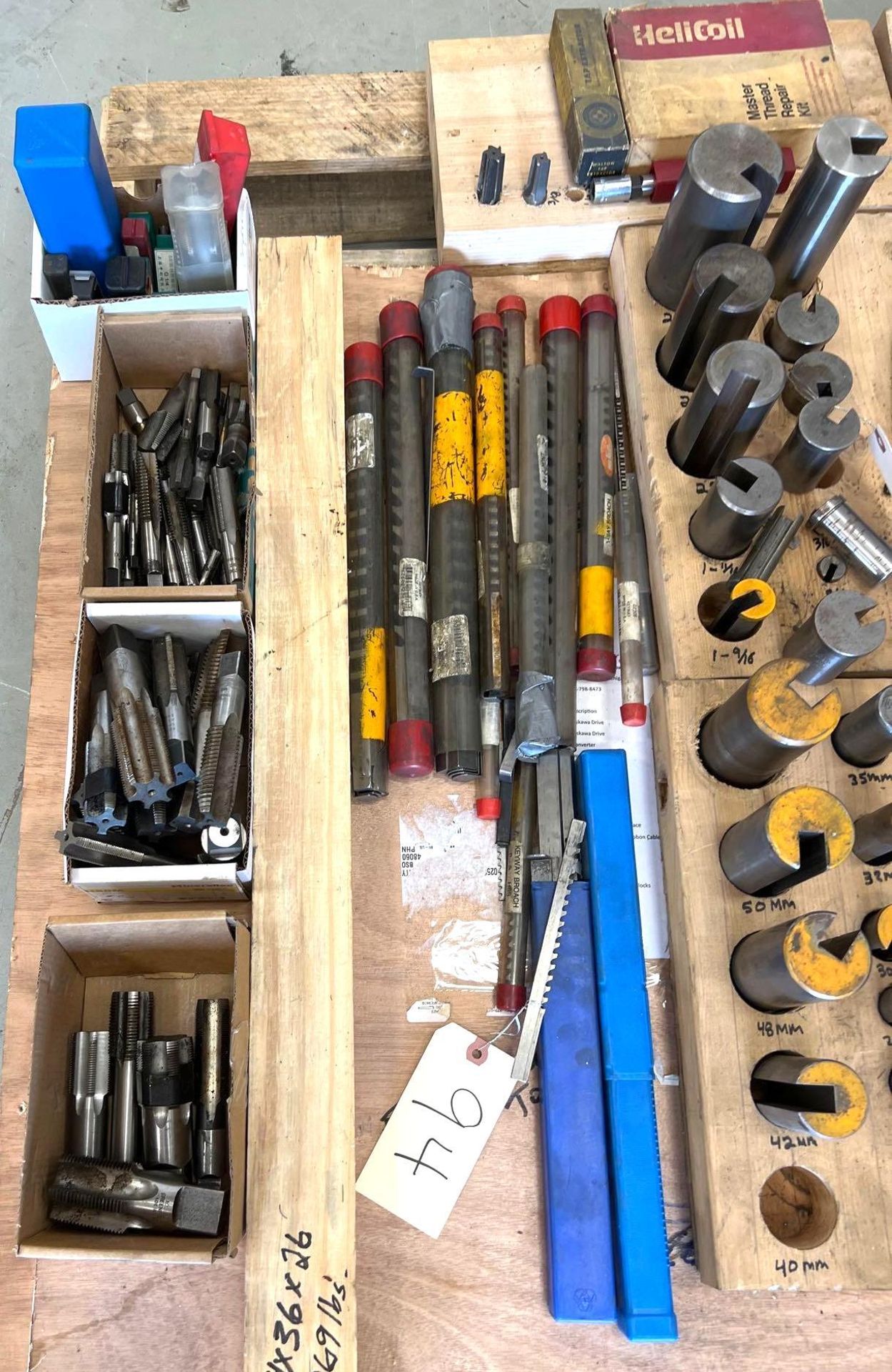 Lot of Broaching Tools, Taps, & Helicoil Items on Skid - Image 5 of 7