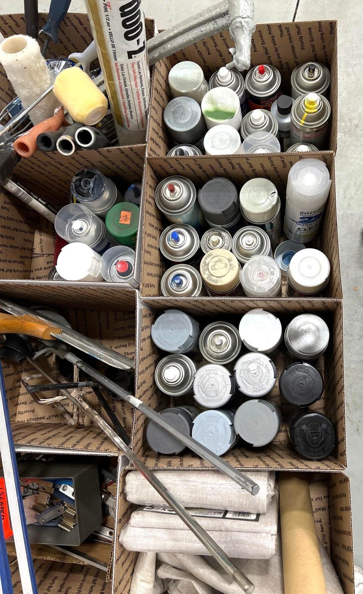 Skid of Paint Supplies with Waterloo Cabinet - Image 2 of 7