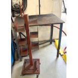 Lot w/ Stock Cart & Table