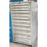 12 Drawer Vidmar Type Cabinet w/ Contents