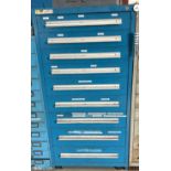 Stanley Vidmar 9 Drawer Cabinet w/ Contents