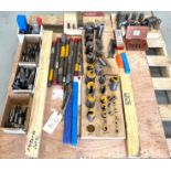 Lot of Broaching Tools, Taps, & Helicoil Items on Skid