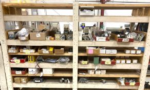 Lot of Misc. Items on Wood Shelving Unit