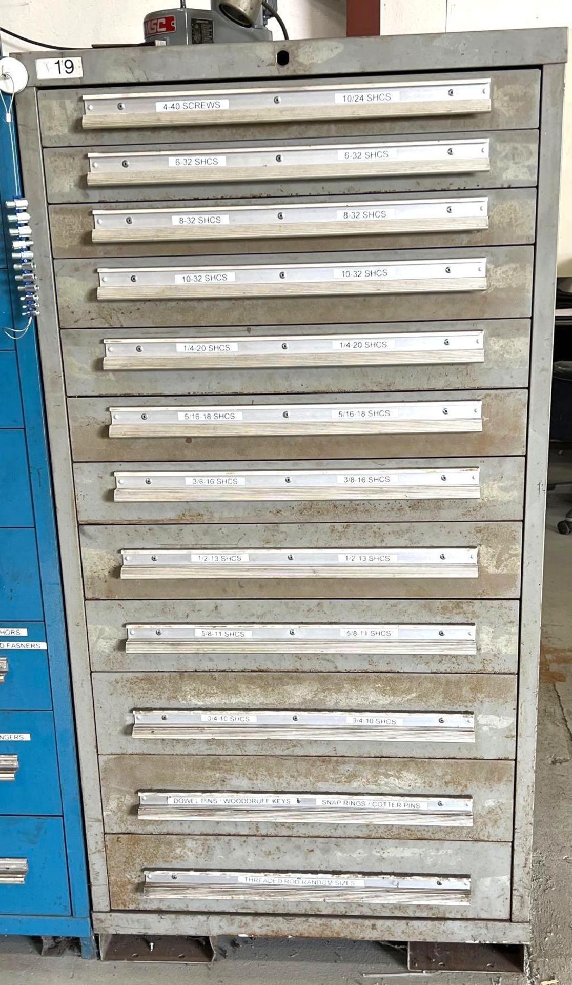 12 Drawer Vidmar Type Cabinet w/ Contents - Image 2 of 15