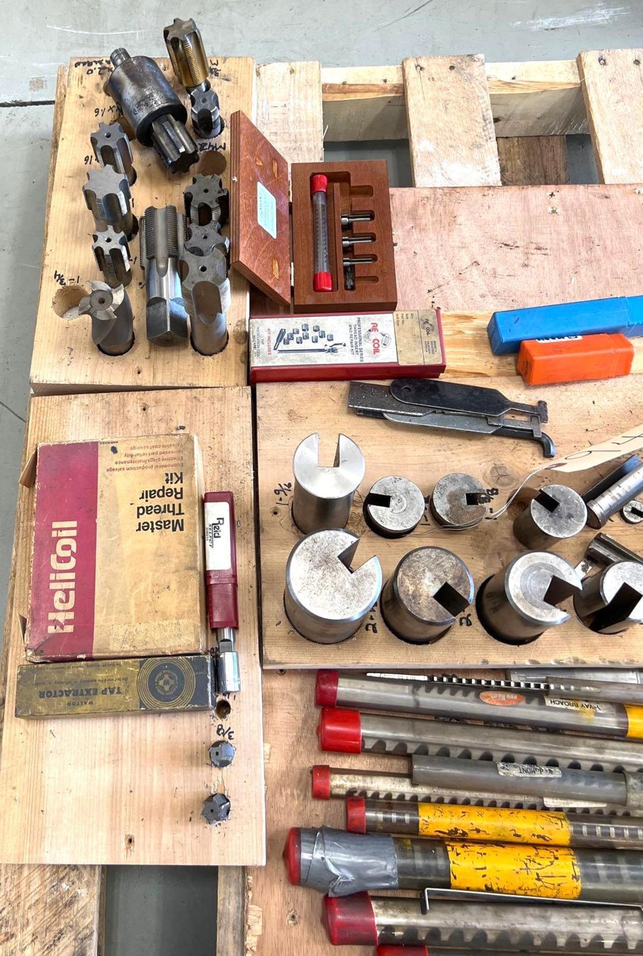 Lot of Broaching Tools, Taps, & Helicoil Items on Skid - Image 2 of 7