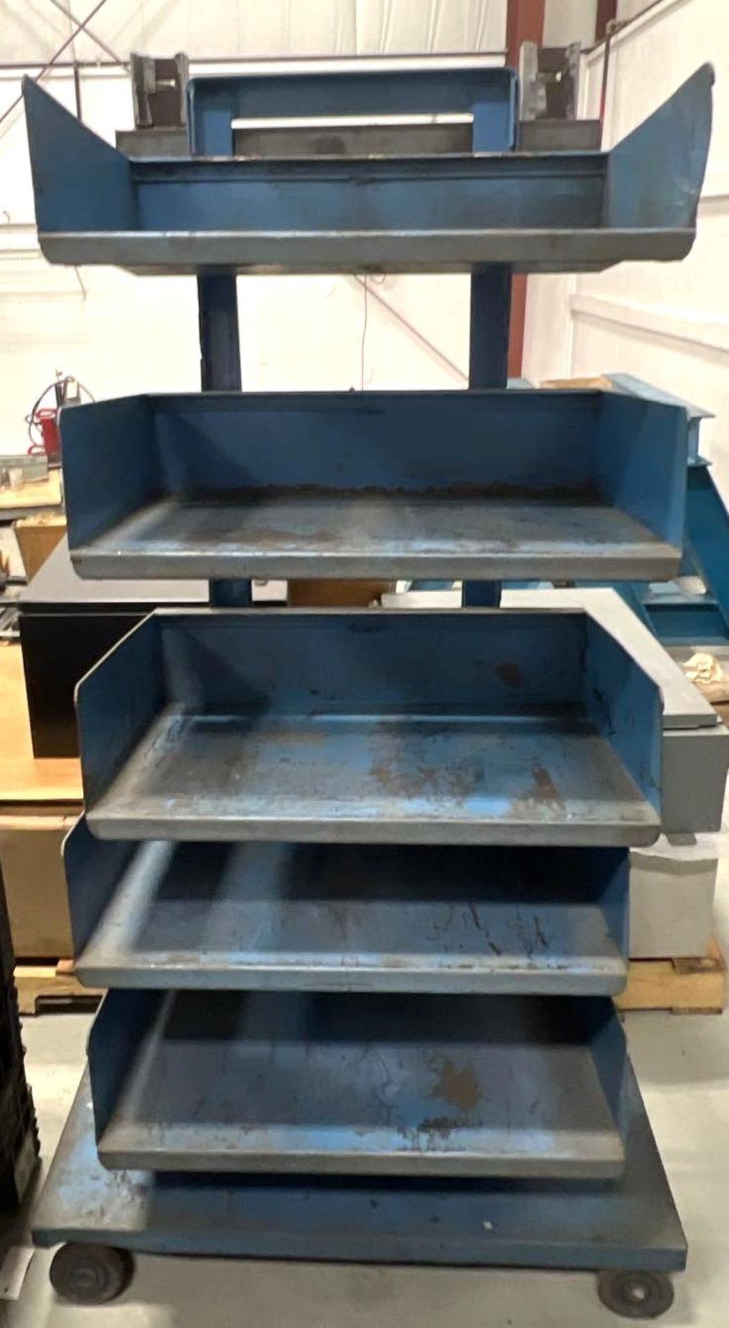 Steel Roll-a-Round Shop Storage Cart w/ Adjustable Trays - Bild 3 aus 4