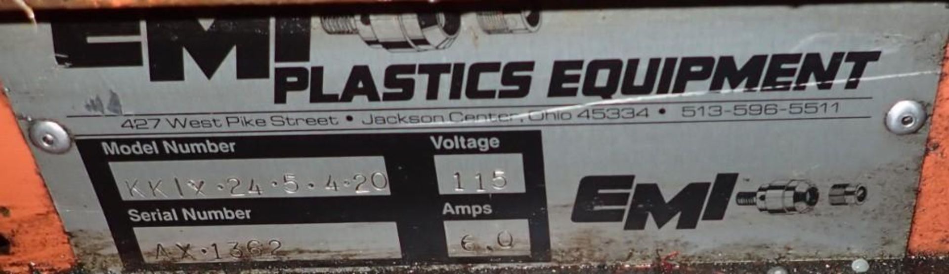 EMI Plastics Equipment #KKIX-24-5-4-20 Incline Belt Conveyor - Image 6 of 6