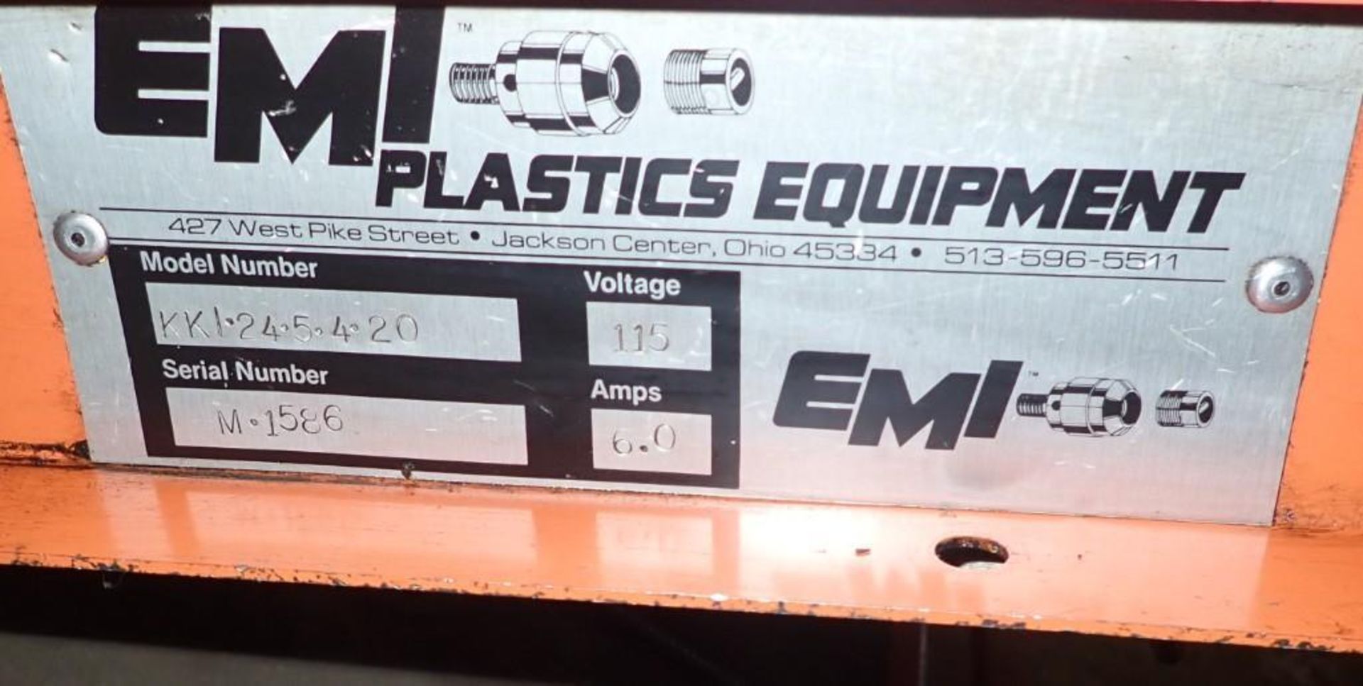 EMI Plastics Equipment #KKI-24-5-4-20 Incline Belt Conveyor - Image 5 of 5