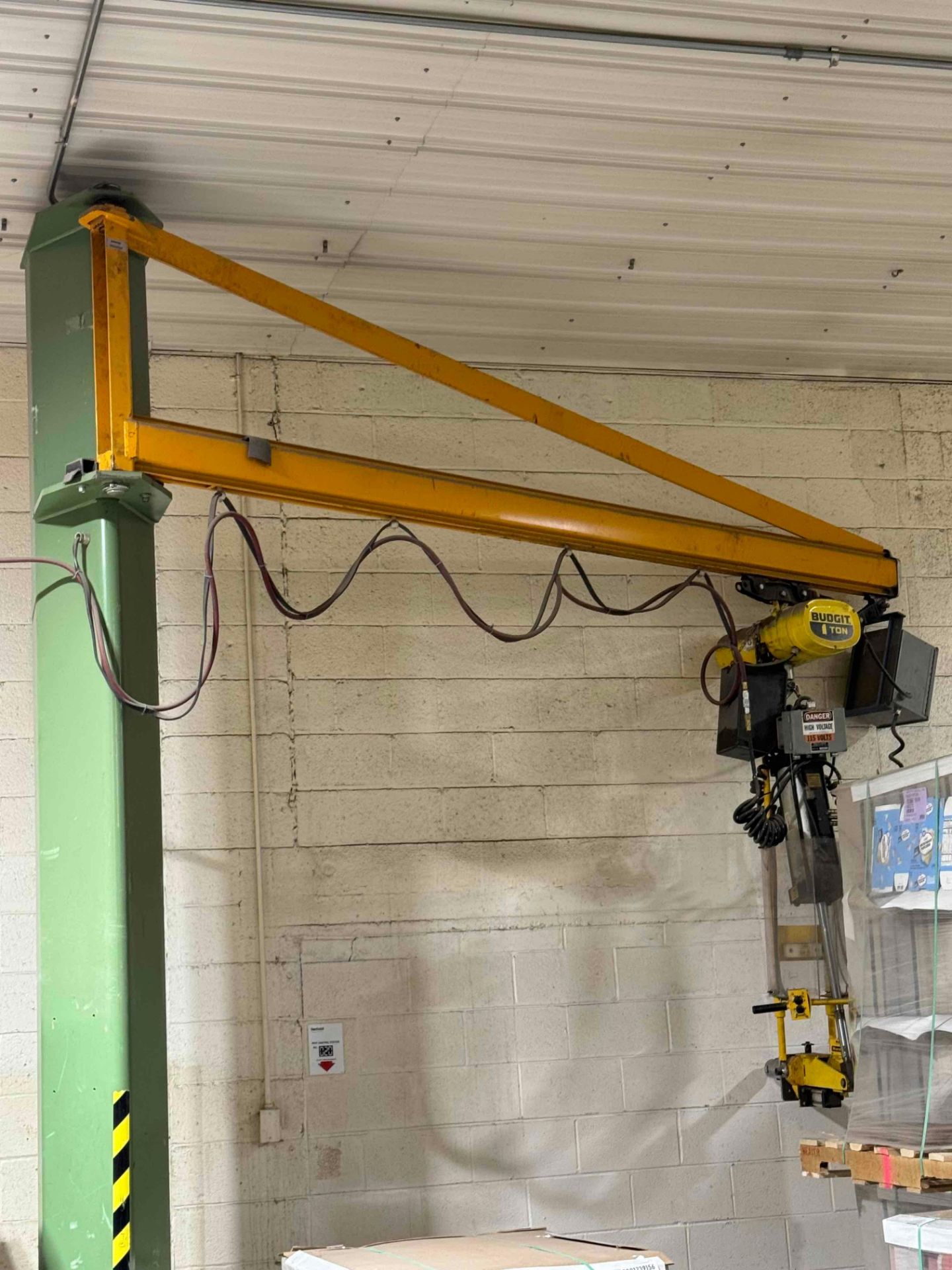 1 Ton Demag Jib Crane w/Budgit Hoist - Image 4 of 8