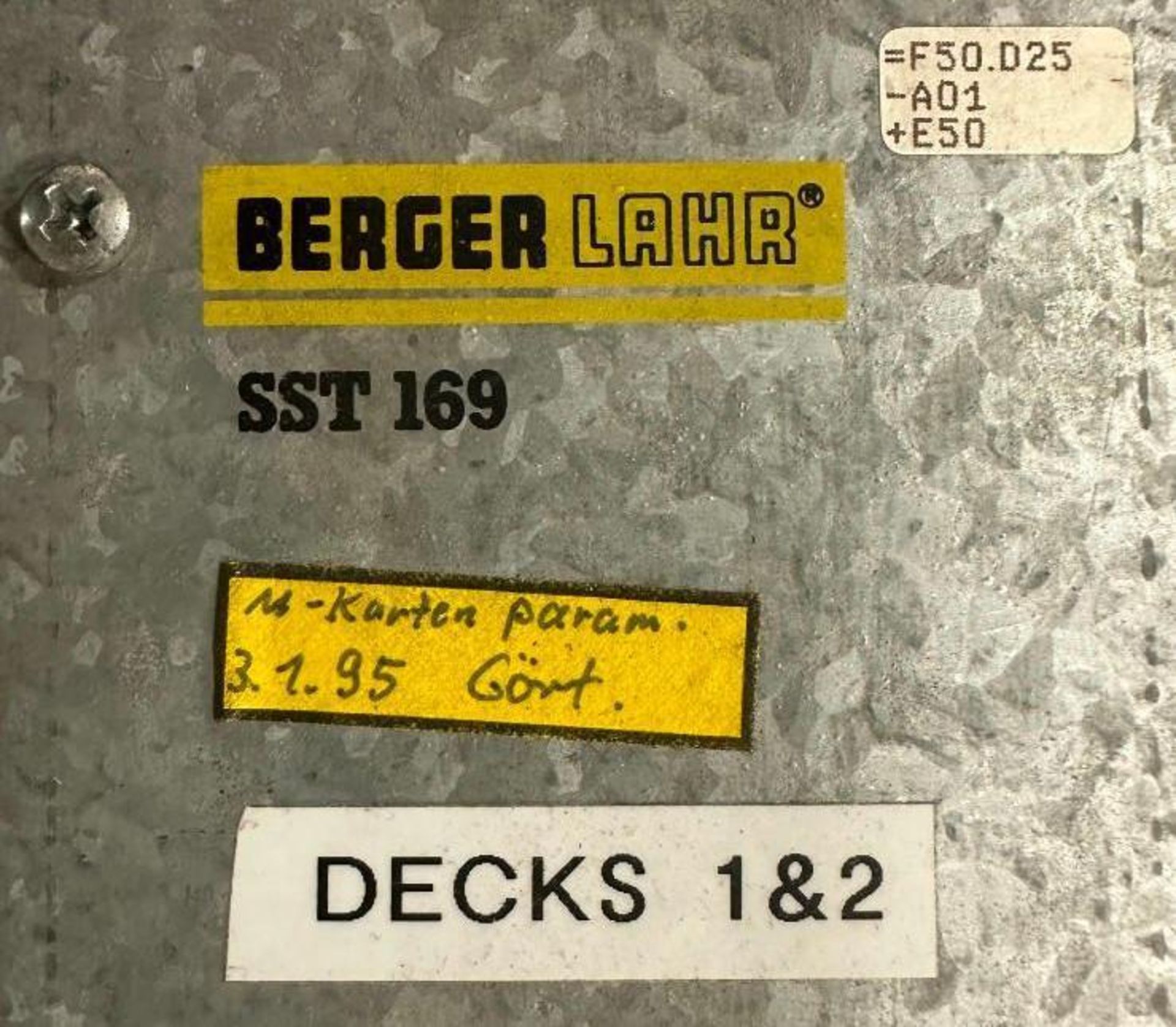 Lot of Berger Lahr #SST 169 Control Boxes - Image 5 of 6