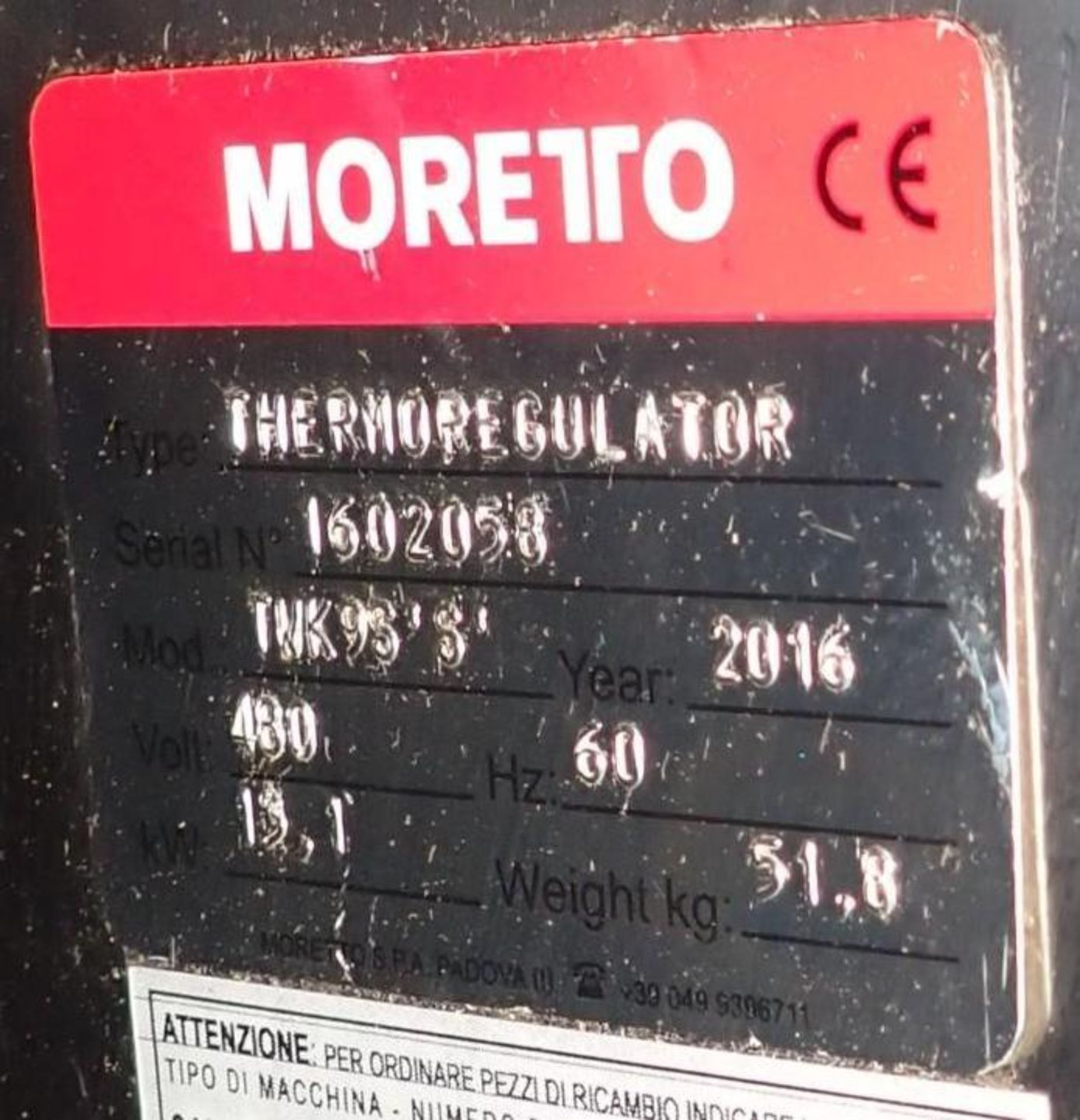 Moretto / Te-Ko #TWK9S Thermoregulator - Image 7 of 7