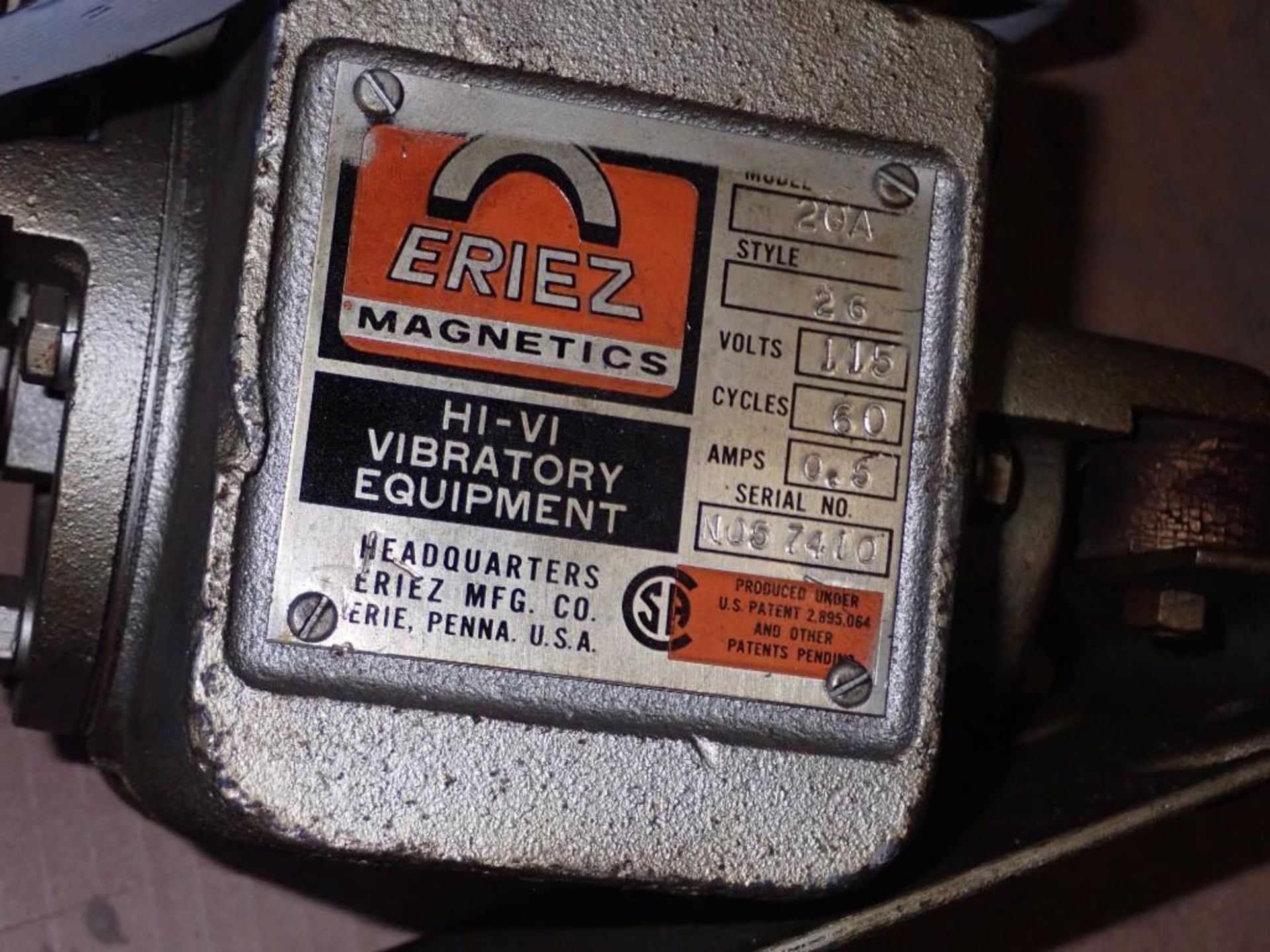 Eriez Magnetics #20A Shaker Unit - Image 2 of 2