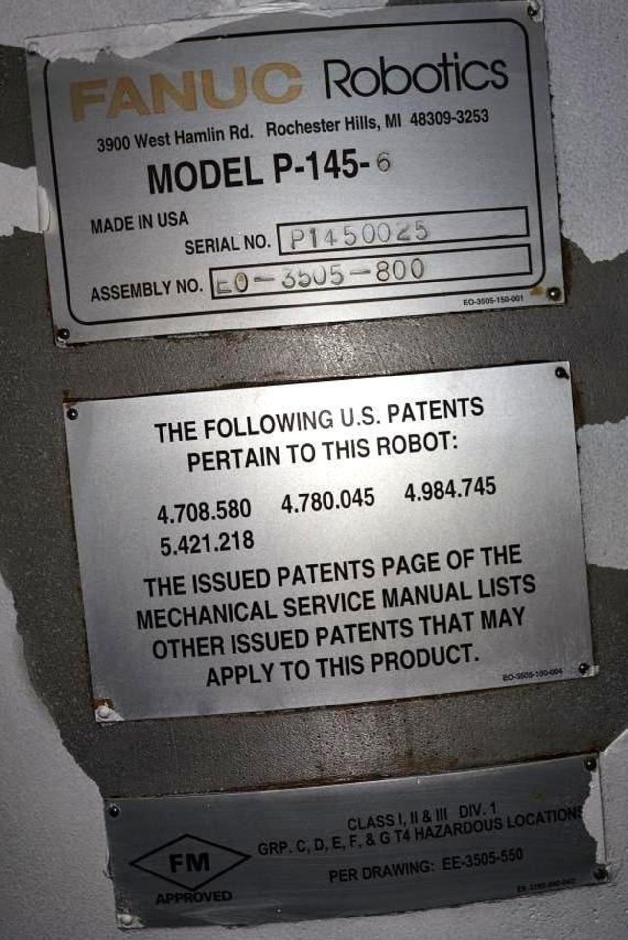 Fanuc P-145 6-Axis Paint Robot w/Controller - Image 2 of 7