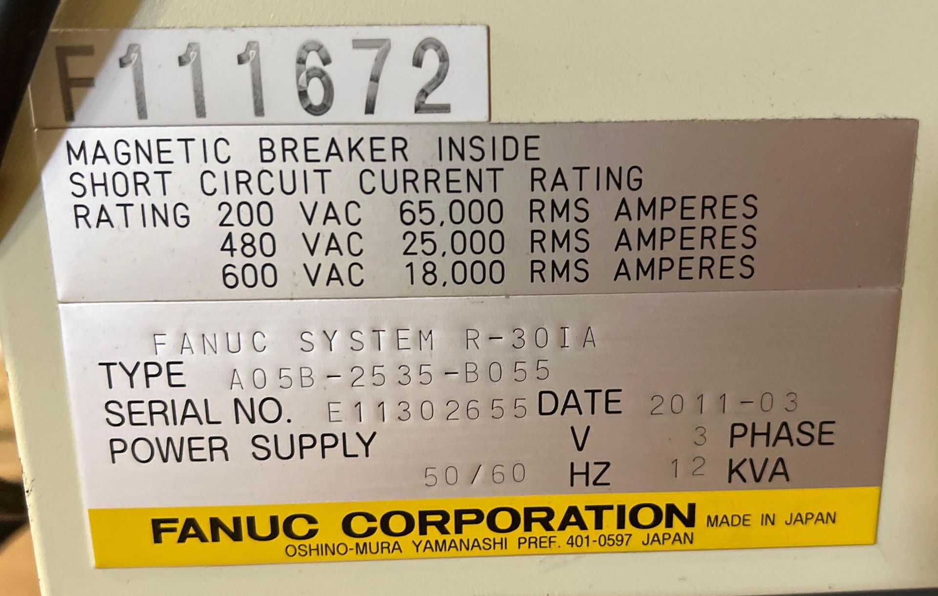 2011 Fanuc R2000iB 210F w/R30iA Controller - Image 4 of 7