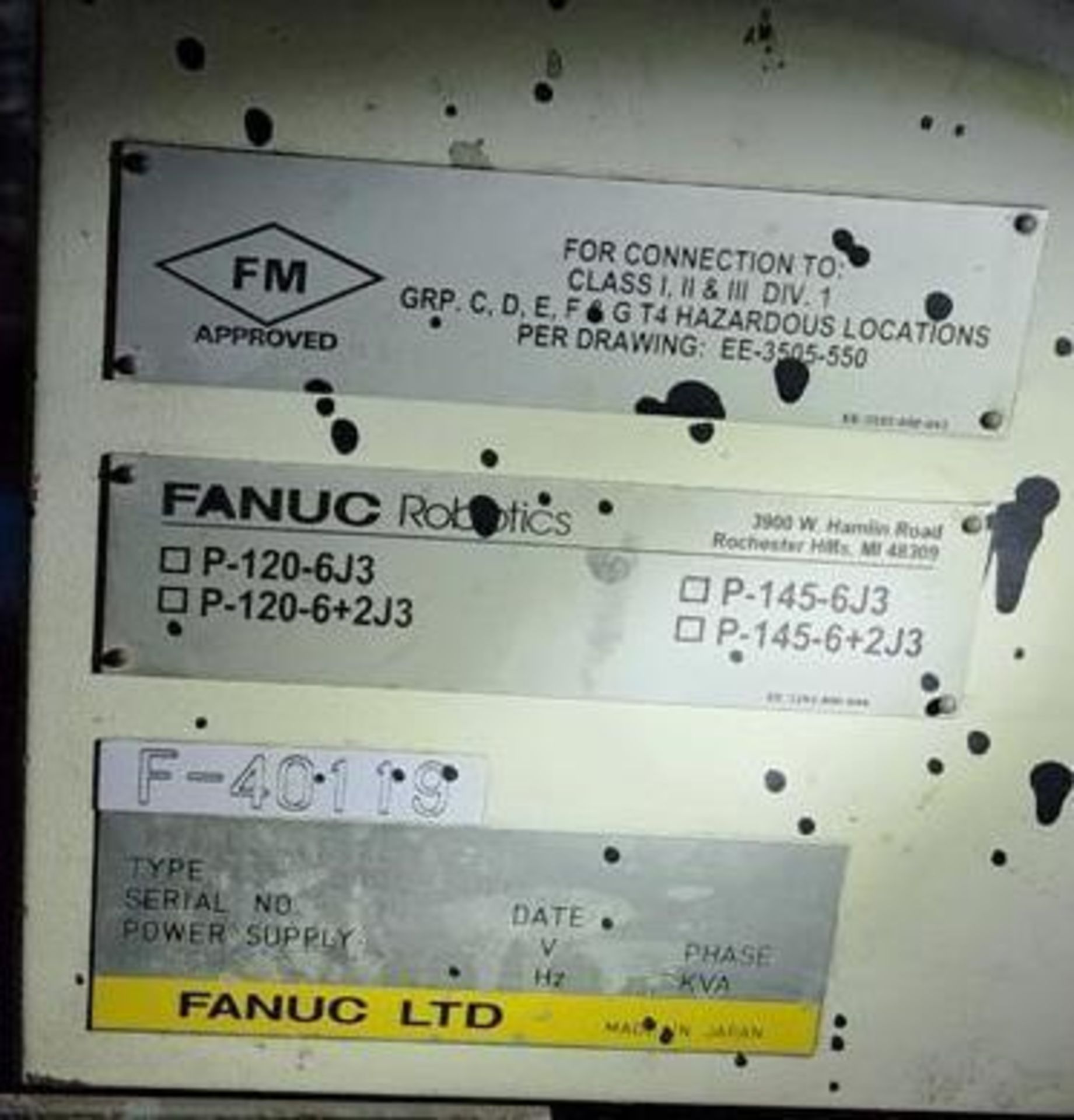 Fanuc P-145 6-Axis Paint Robot w/Controller - Image 3 of 7