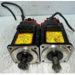 Lot of (2) Fanuc #A06B-0212-B605#S000 AC Servo Motors