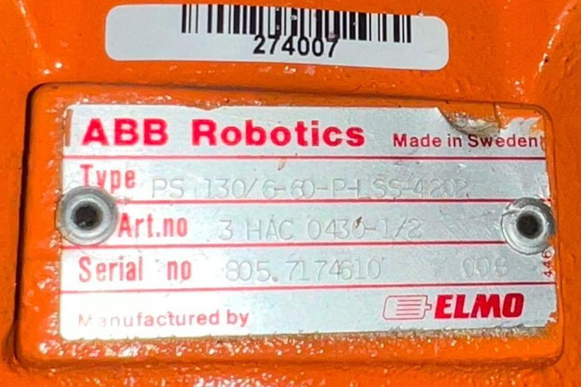 ABB #3HAC0430-1/2 Robot Motor - Image 3 of 4