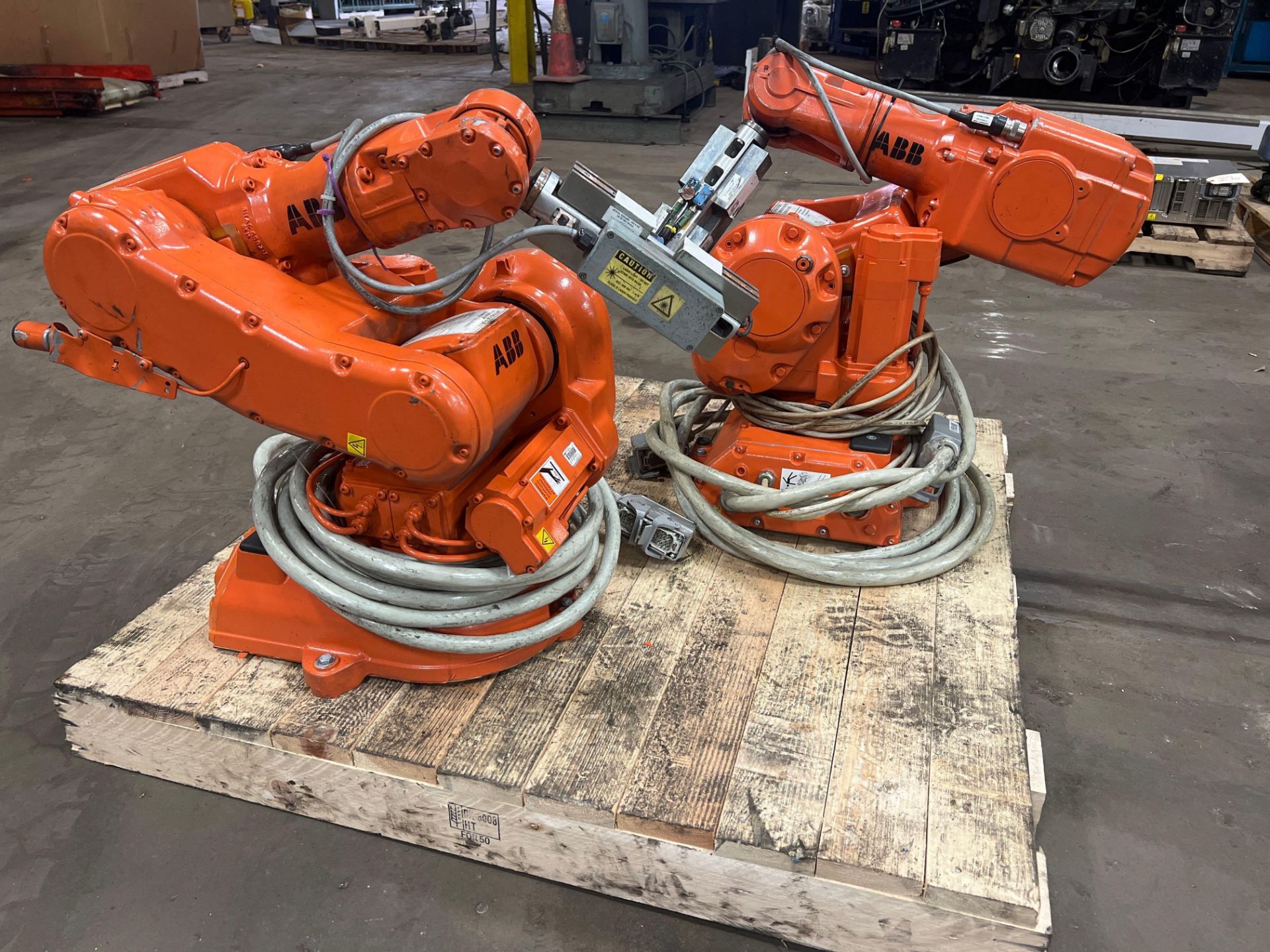 Lot of (2) ABB IRB 140 Robot Arms.