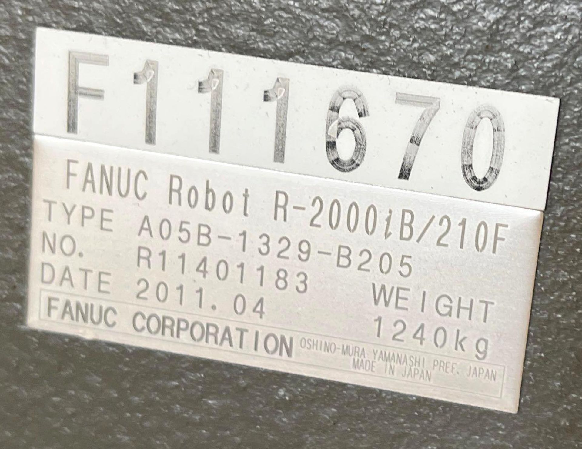 2011 Fanuc R2000iB 210F w/R30iA Controller - Image 3 of 6